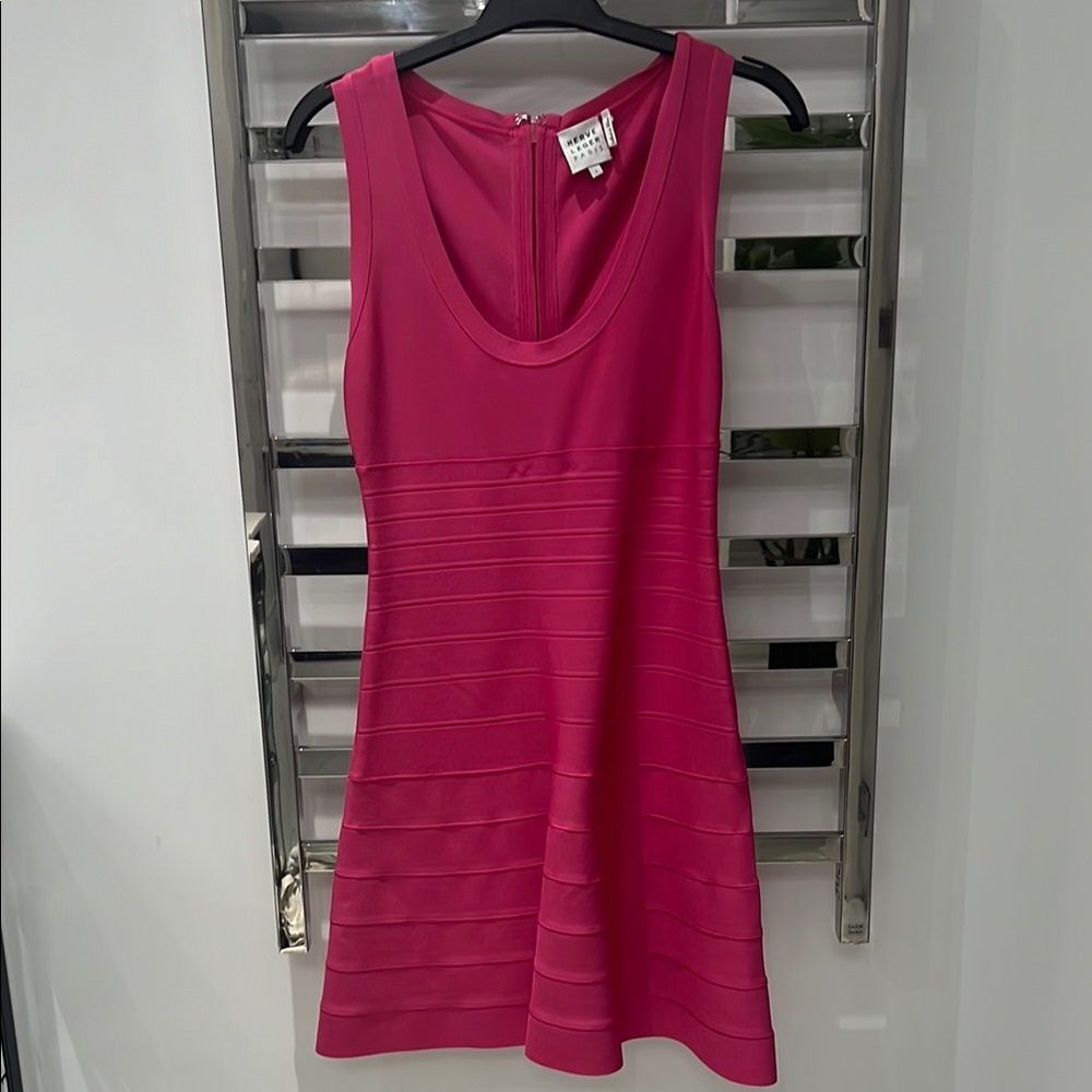 Herve Leger Pink Bandage Dress